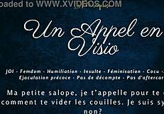 un appel en visio with french audio instructions