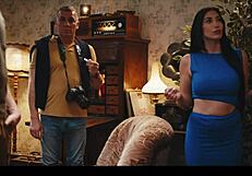 huge tits babe frozen in time - sexy fuckdoll brunette gets cum in mouth and her feet sucked