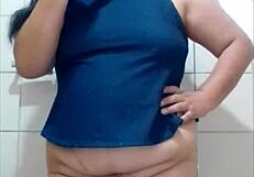 Sexy Latina Milf Teasing Herself with Her Favorite Toy