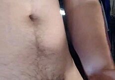 The muscular bodybuilder continues his intense masturbation session