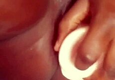 ebony solo masturbation with dildo goes viral