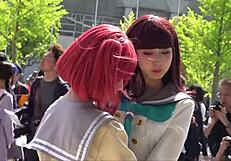 love live sunshine cosplay costumes in action
