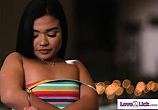 Petite Stepsister Takes Charge, Demanding Sexy Striptease From Mommy