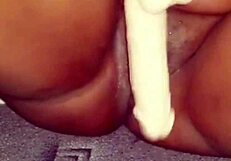 ebony solo masturbation with dildo goes viral