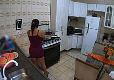 Bbw Wife Jerks Off Lover While Husband Works!