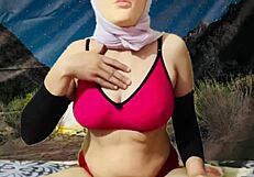 Nude Video Of Stepsister While Camping At Night With Big Tits Exposed