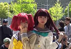 love live sunshine cosplay costumes in action