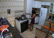 Bbw Wife Jerks Off Lover While Husband Works!