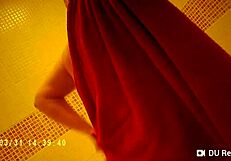 Spy Camera Catches Shower Nude Tits Bathing