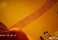 Spy Camera Catches Shower Nude Tits Bathing