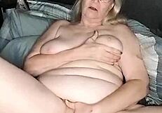 i am a hot milf masturbating my big tits before going to bed