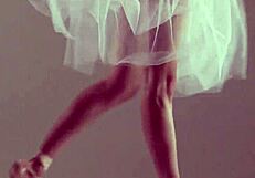 Blonde Gymnast Performs Gymnastics