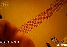 Spy Camera Catches Shower Nude Tits Bathing