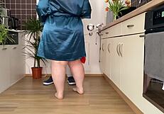 Mother-In-Law's Saggy Tits Masturbating