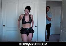 Nurse Alex Coal Wants To FUCK In Living Room In Front Of Him