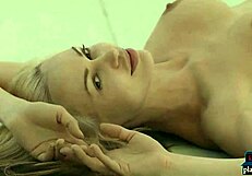 perky big tits blonde from europe teasing with slow striptease