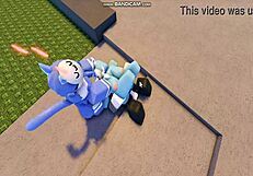 Whoreblox game - gangbang moment 11