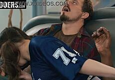 stepdaughter discovers why football's called contact sport, riding uncle's monster cock