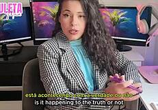 naughty boss calls for work meeting, gets guided pov handjob