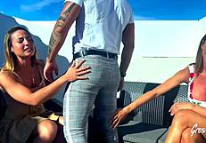 i watch vittoria and pam, two goddesses, sharing a cock passionately