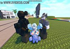 Whoreblox game - gangbang moment 11