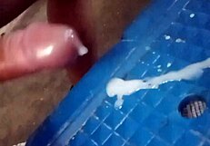 Intriguing male masturbation session with wet and intense strokes