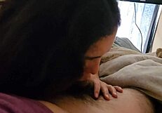 giving my friend a yummy blowjob