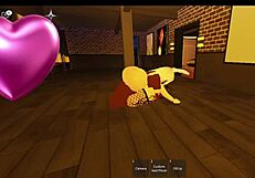 Snowbunny encounters massive BBC cock during Roblox session