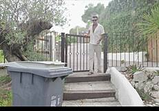 french slut sucks black waiter's dick, calls boyfriend for fucking.