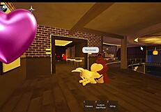 Snowbunny encounters massive BBC cock during Roblox session