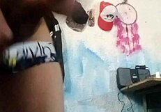 Intriguing male masturbation session with wet and intense strokes