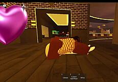 Snowbunny encounters massive BBC cock during Roblox session