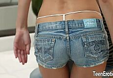 Young Angie Moon fucks passionately, licks pussy, and gets a hardcore facial cumshot 😏💦