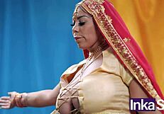 chudai - madrastra india tetona folla al novio y llena su coño de leche