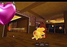 Snowbunny encounters massive BBC cock during Roblox session