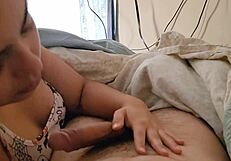 giving my friend a yummy blowjob