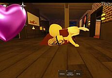 Snowbunny encounters massive BBC cock during Roblox session