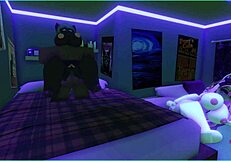 Viper fucks Candy and her demi-human kittens