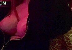 italian big tits milf flashing her tits in public