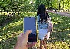 my friend controls my orgasms in public with a toy