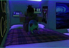 Viper fucks Candy and her demi-human kittens