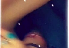 Amateur licks big black cock before homemade interracial fucking