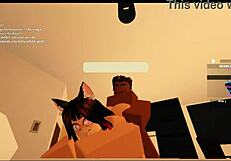 Roblox Slut Takes Rough Doggystyle Cumshot