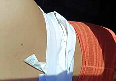 latina flashes ass in public for fondling