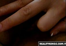 brunette gf jazmine moans alone in reality kings