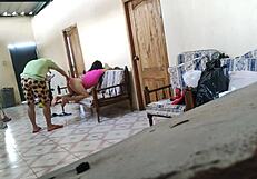 Stepmother relaxes on sofa before stepson fucks her intensely