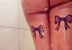 quick shower tease with big tits