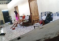 Stepmother relaxes on sofa before stepson fucks her intensely