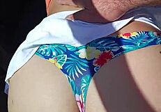 latina flashes ass in public for fondling