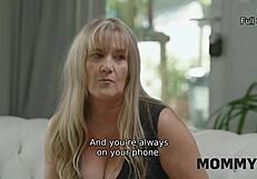 Cheating milking old lactating european granny stepmommy for sex in stockings